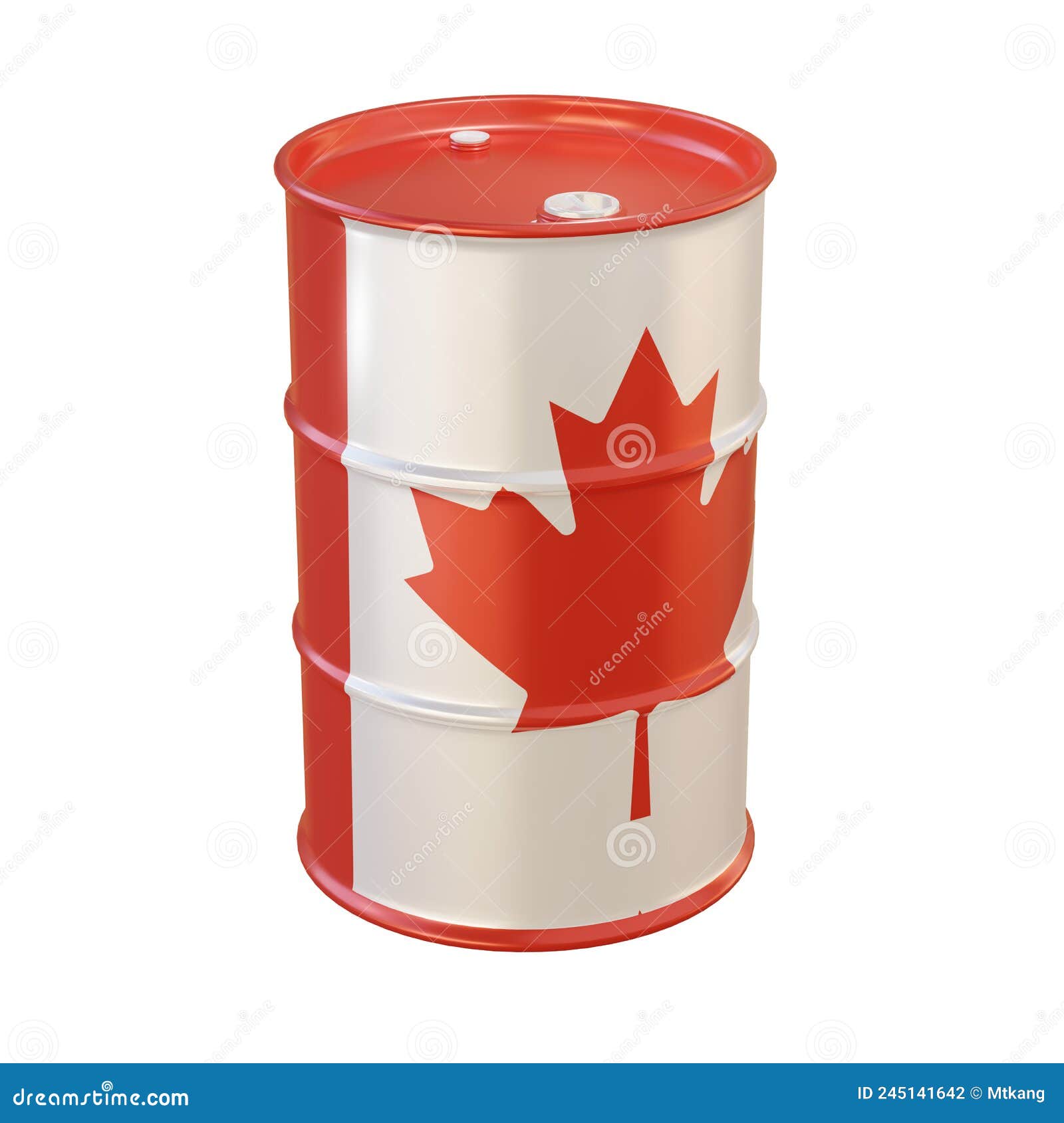 Oil barrel in canada flag stock illustration. Illustration of export