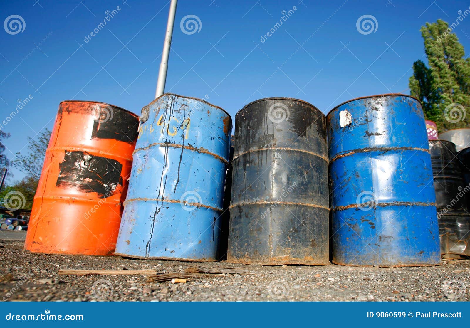 Oil barrels stock image. Image of junk, container, cargo 9060599