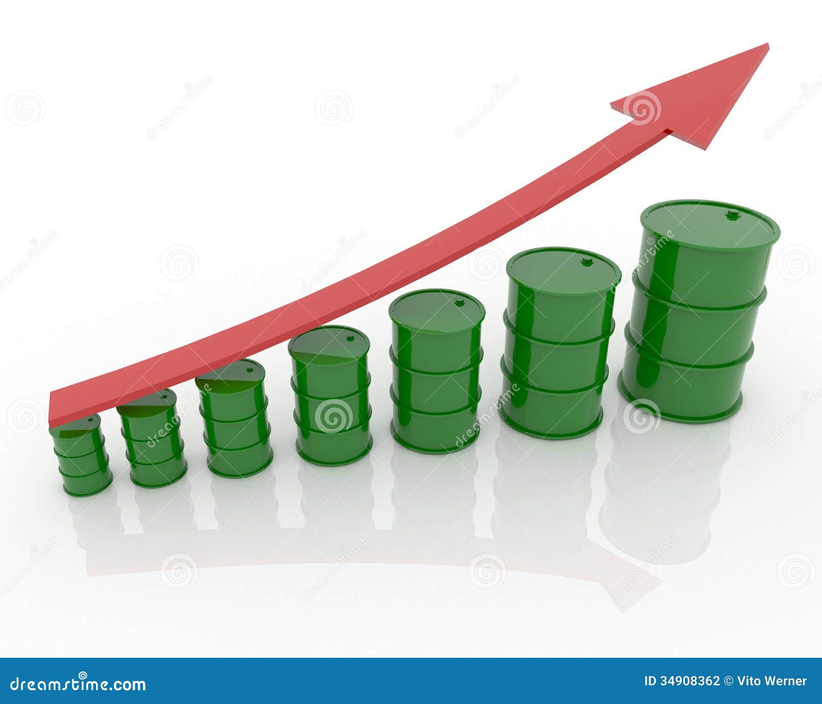Oil Barrels Chart on White Background Stock Illustration Illustration