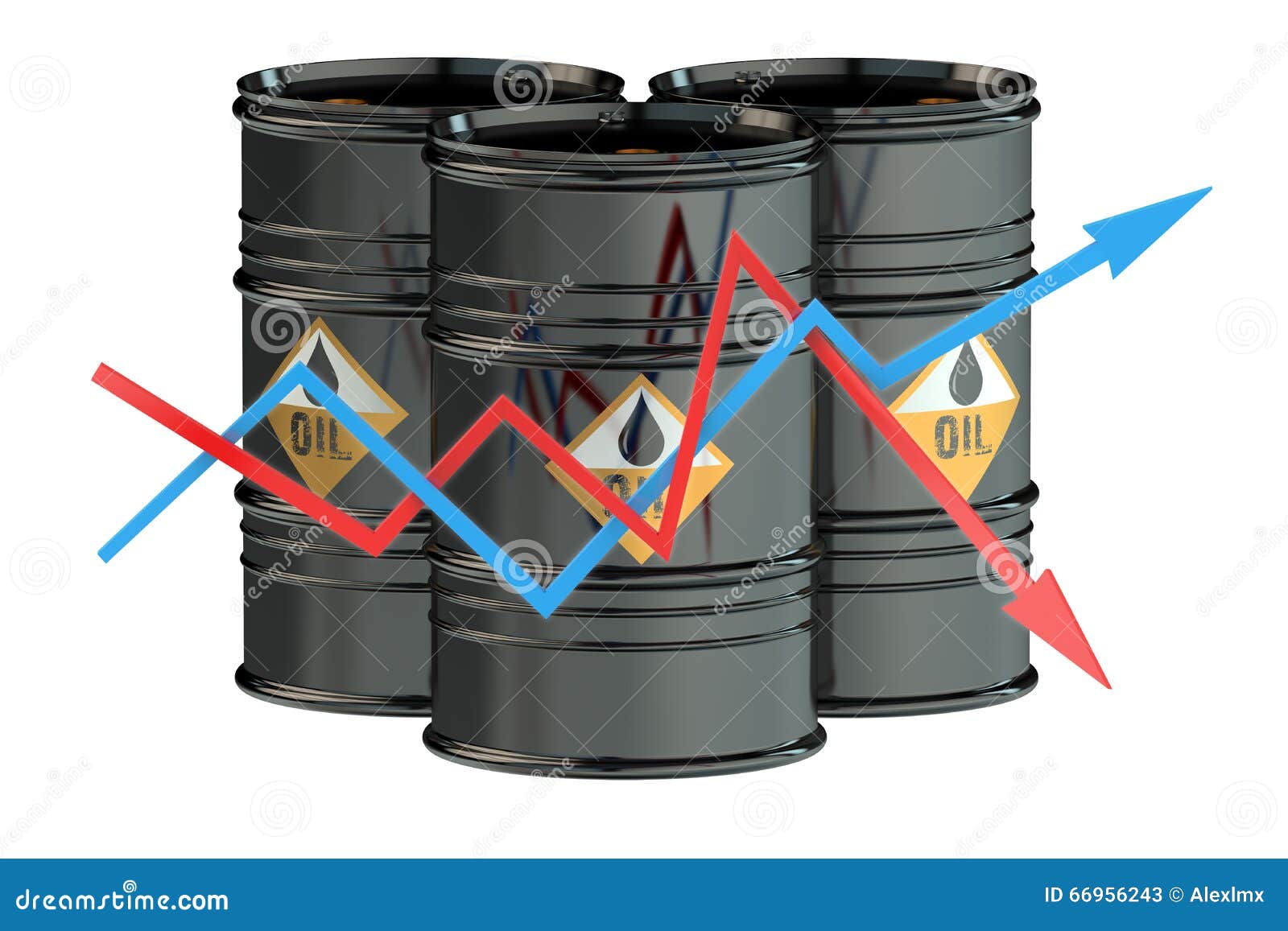 Oil barrels with charts stock illustration. Illustration of green