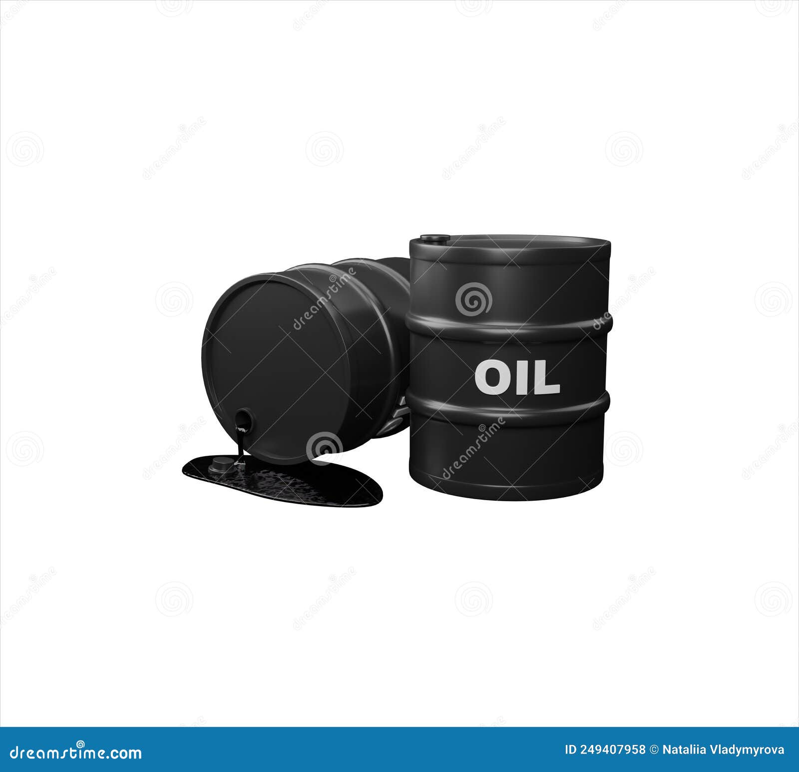 Oil barrels isolated stock illustration. Illustration of container