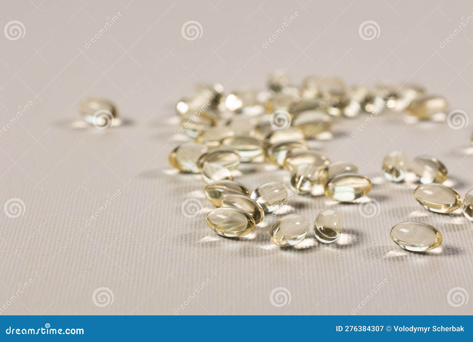 Oilbased Vitamins Let the Light through. Powdered Vitamin D3 Stock