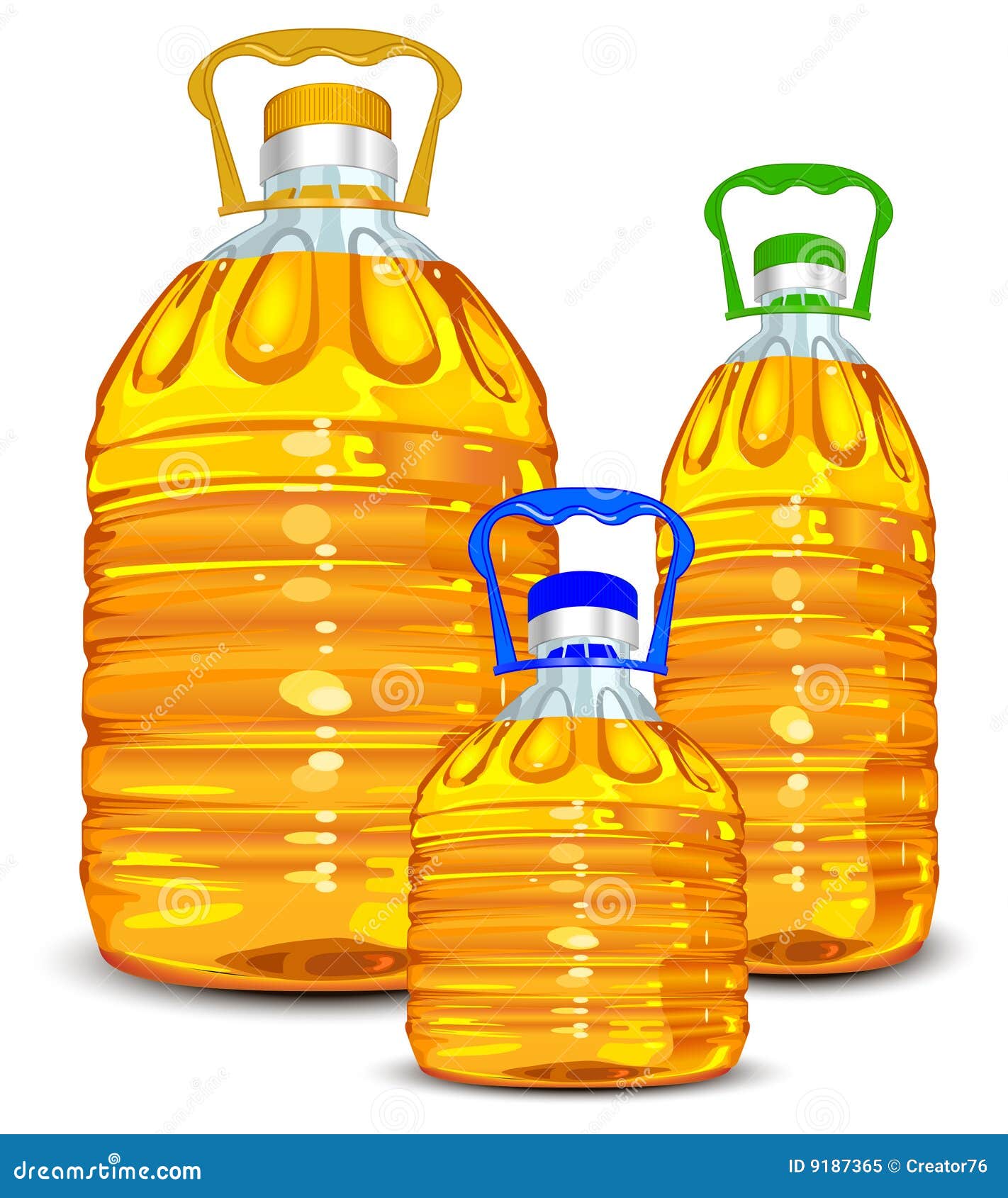 Oil bottles stock vector. Illustration of kitchen, fuel 9187365