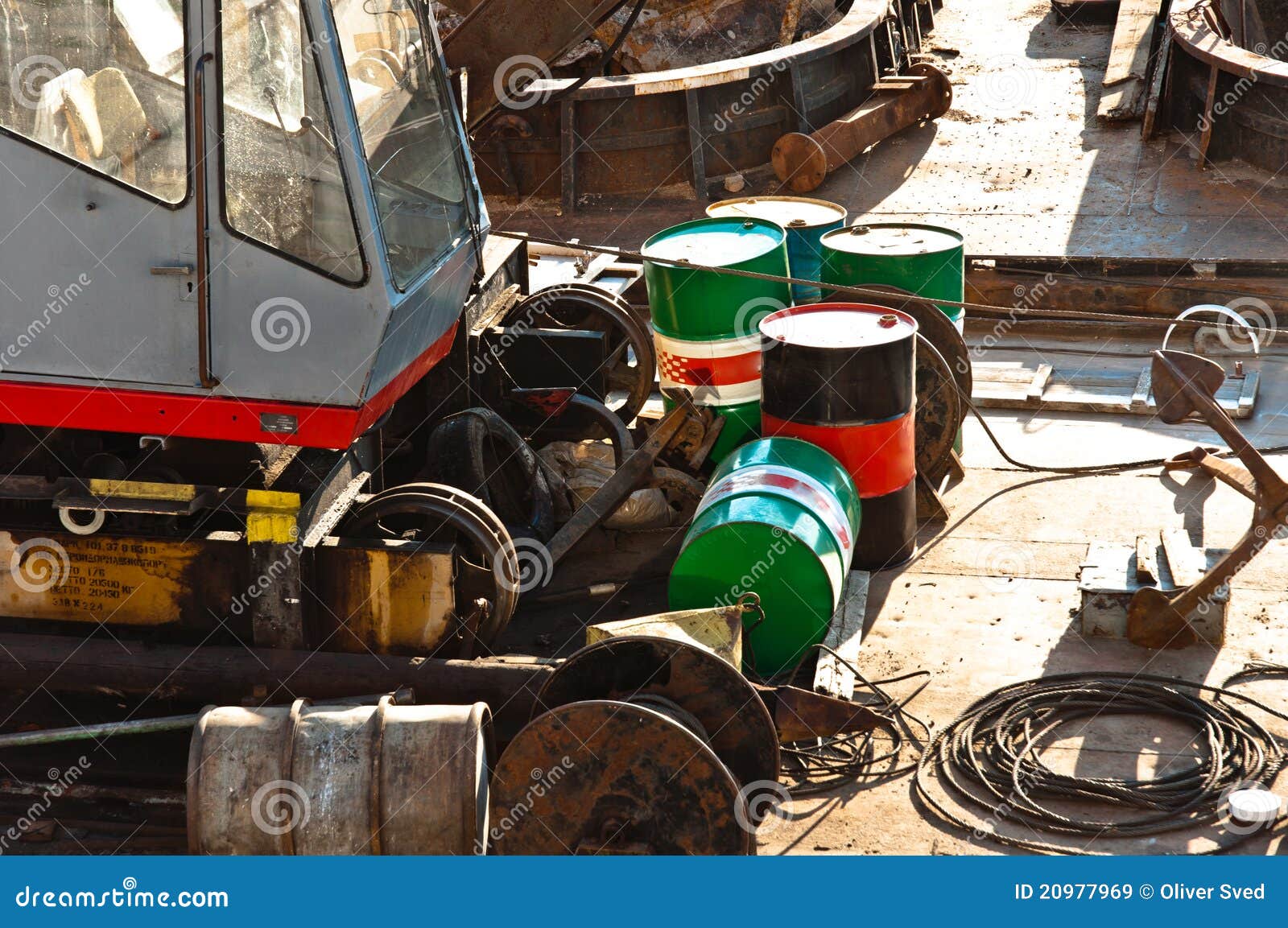 Oil Cans on Rusty Metal Surface Stock Image Image of heap, ecology