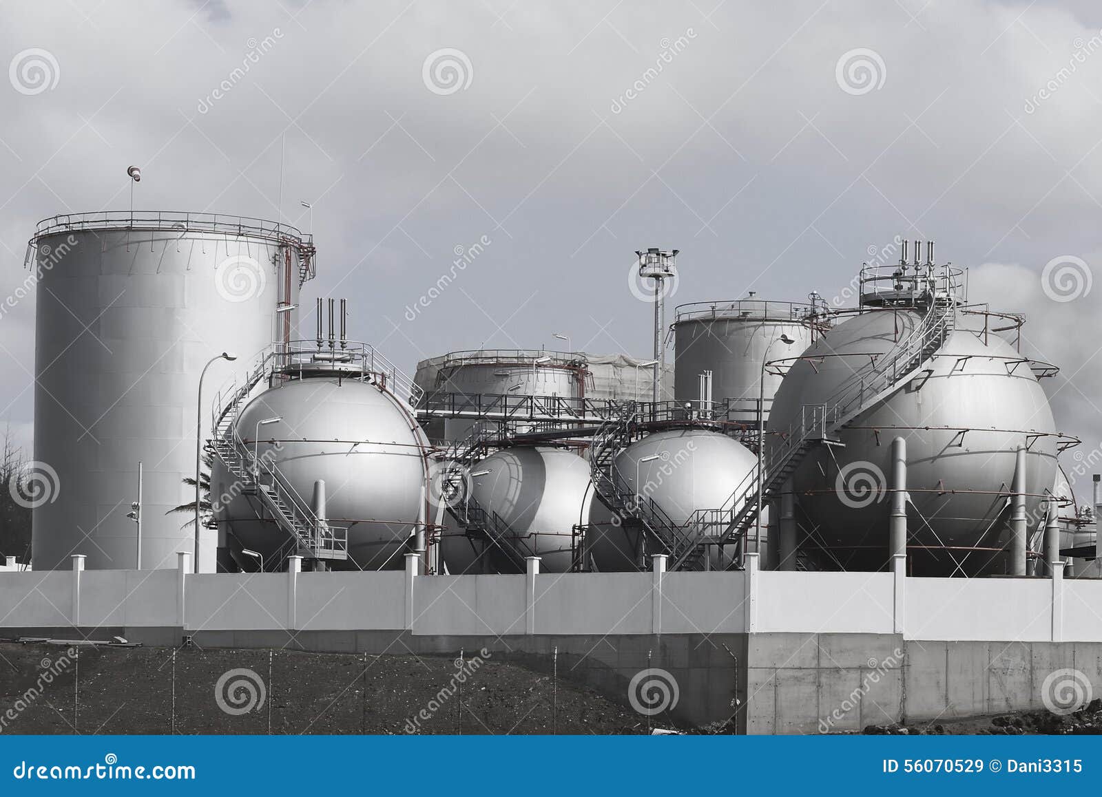 Oil Depot stock image. Image of large, flammable, factory 56070529