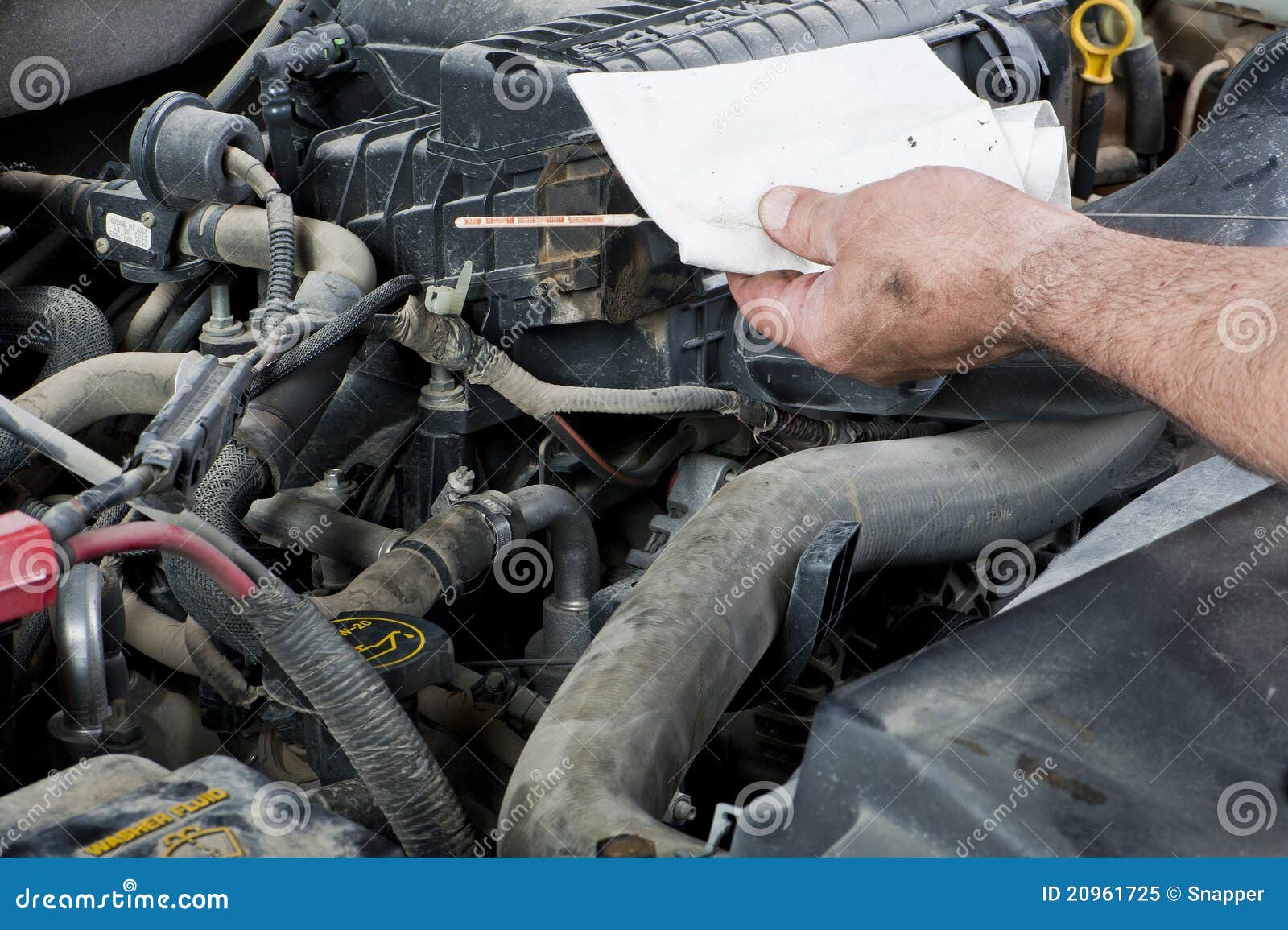 Oil dipstick stock image. Image of industry, motor, issue 20961725