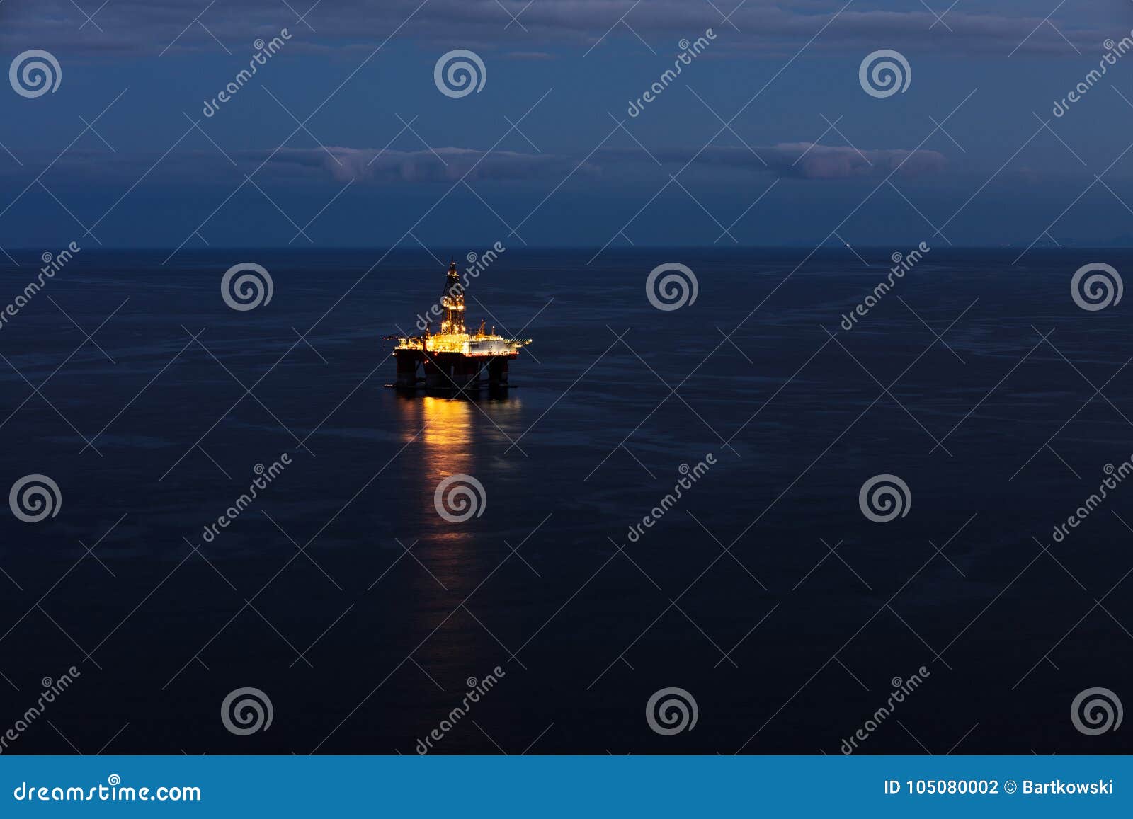 Oil Drilling Rig on the South Cost of Tenerife Island on the North