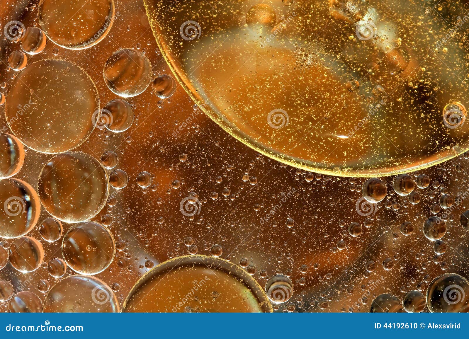 Oil Drops on a Water Surface Stock Photo Image of horizontal, color
