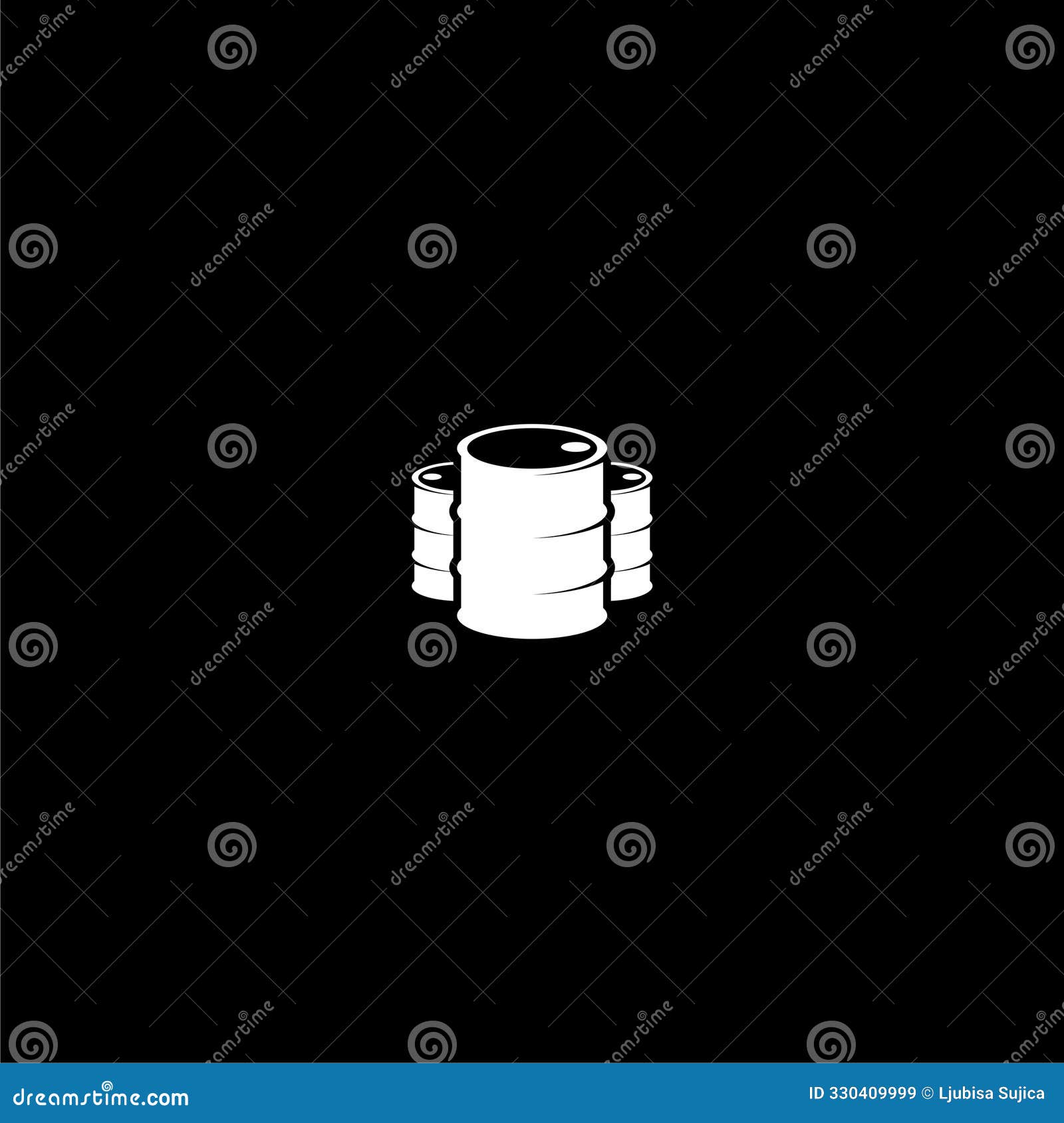 oil drum container icon  on dark background