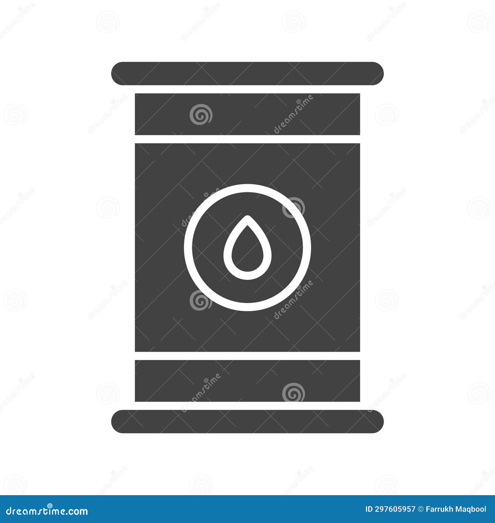 Oil Drum Icon Vector Image. Stock Vector Illustration of drop, fuel