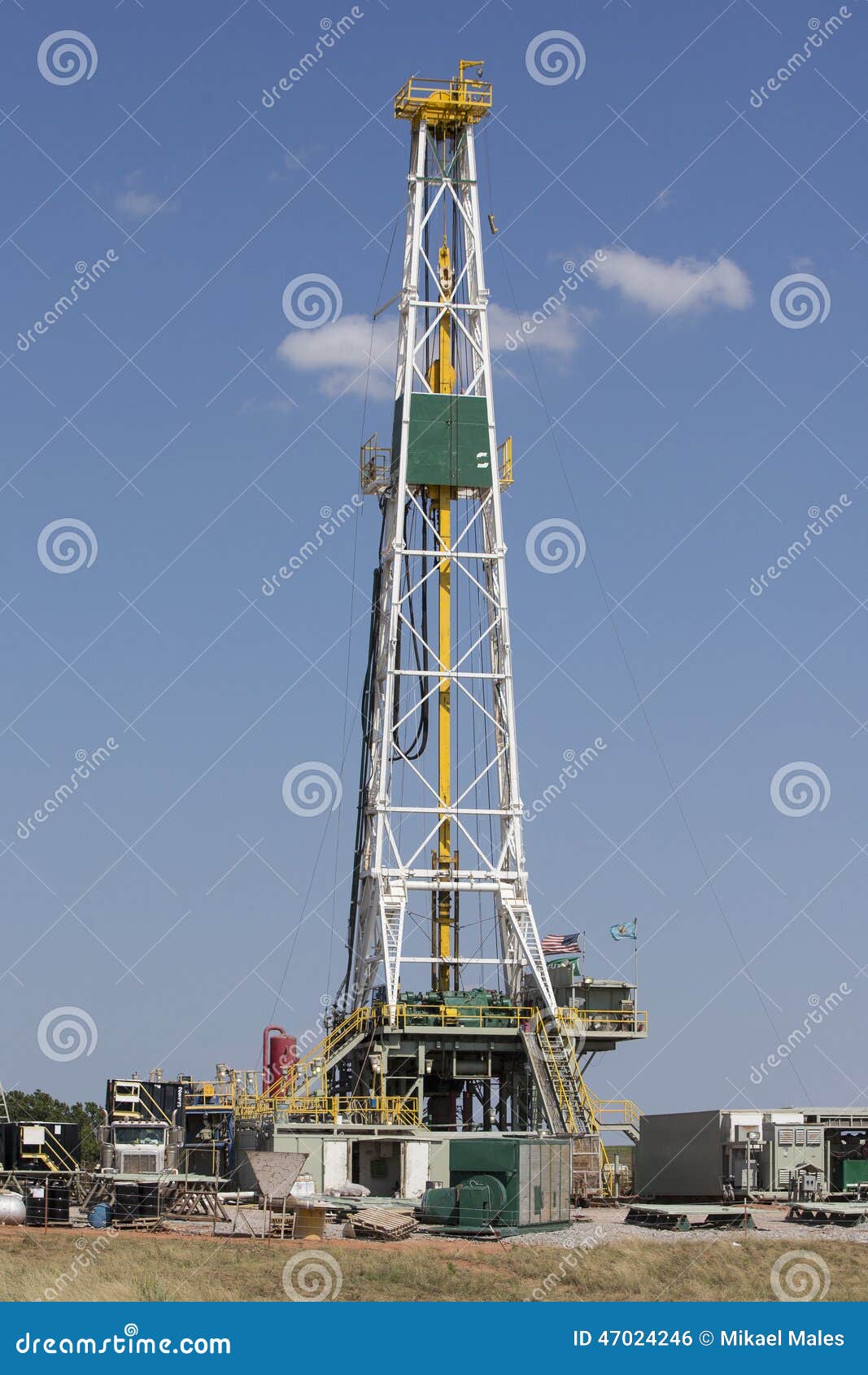 Oil Exploration in Oklahoma West Stock Photo Image of flag, natural