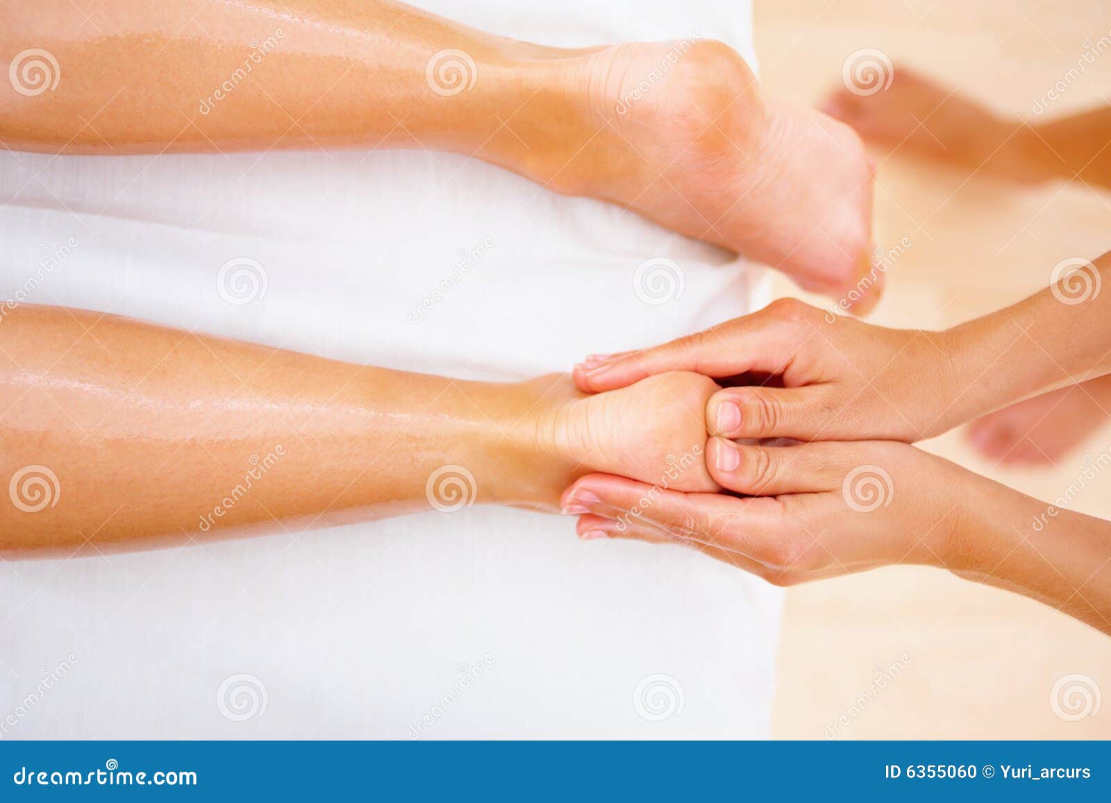 Oil Feet Receiving Massage on White Stock Photo Image of massage, lifestyle 6355060