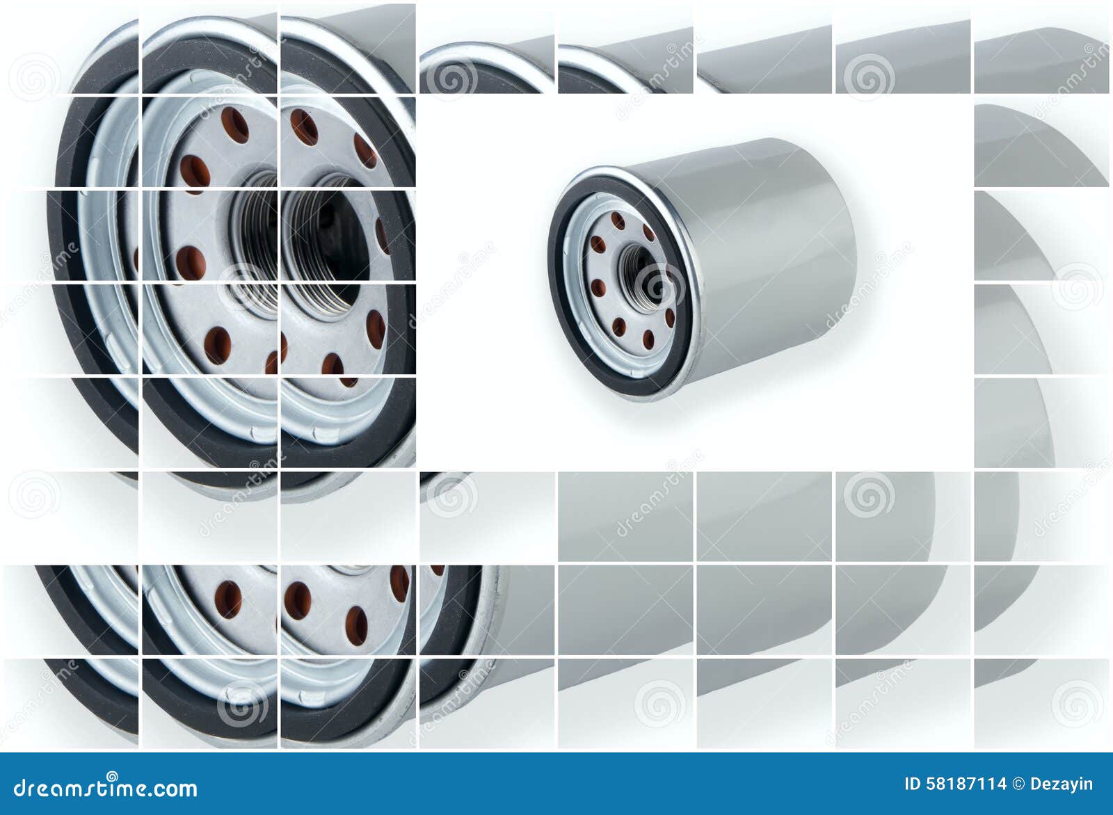 Oil Filter Isolated on White Background Stock Illustration