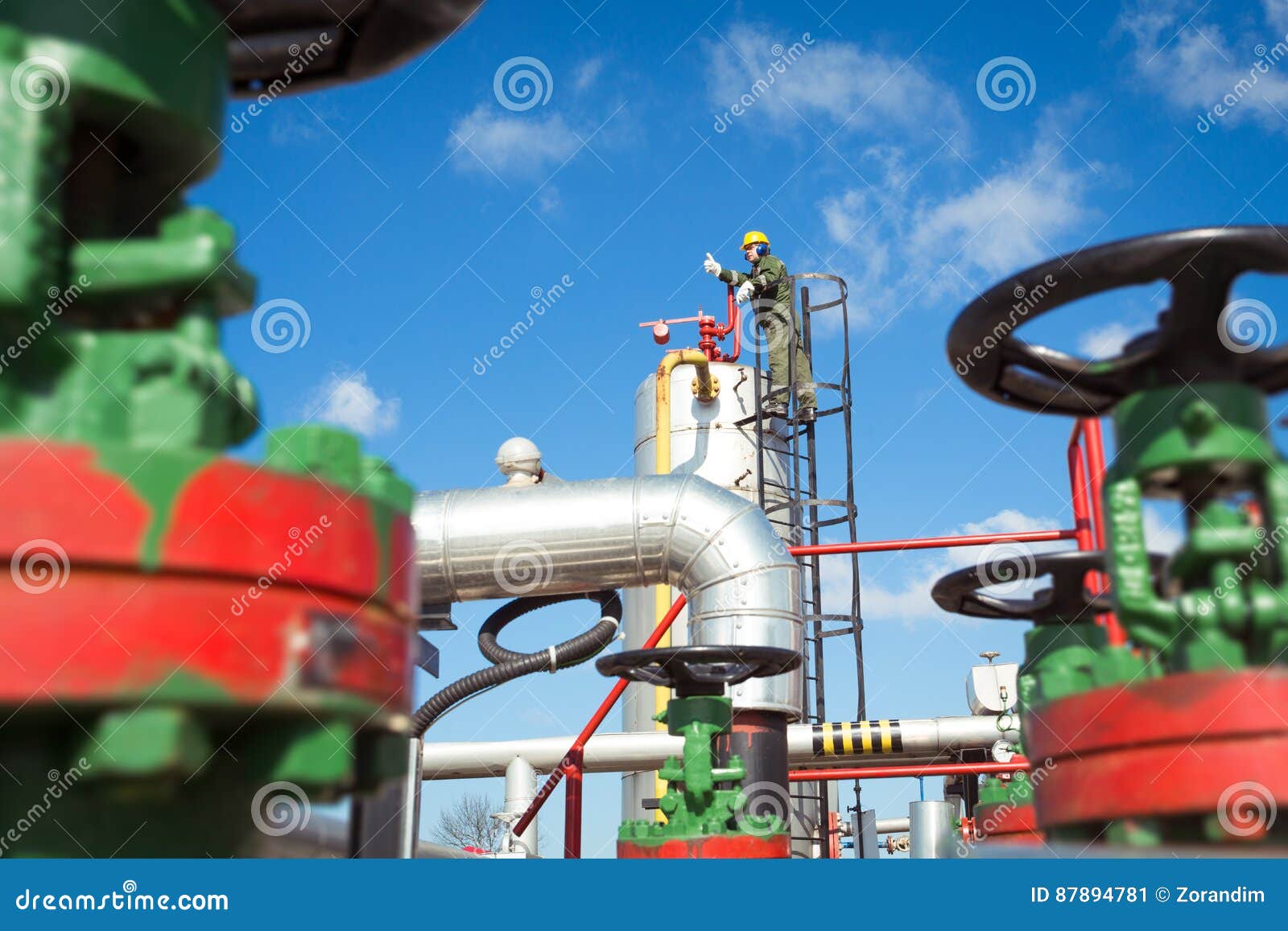 Oil and Gas Industry Worker Stock Image Image of energy, factory
