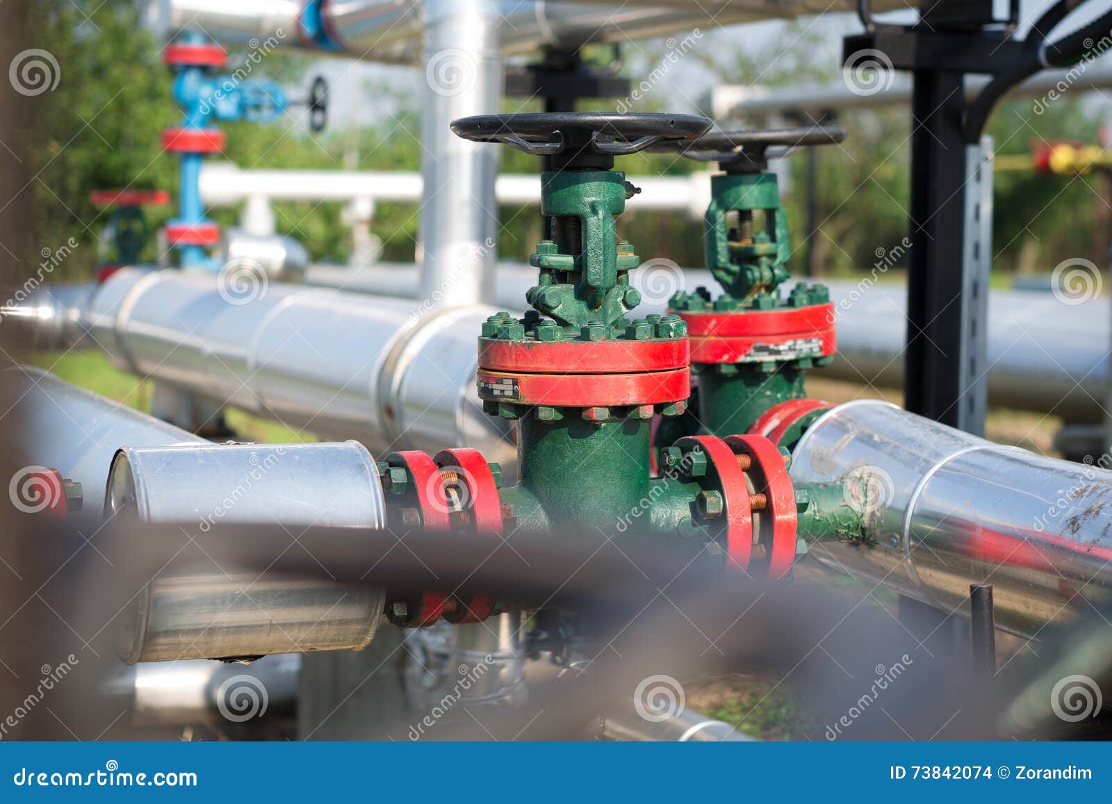 Oil and Gas Pipe Line Valves Stock Photo Image of engineering, handle 73842074