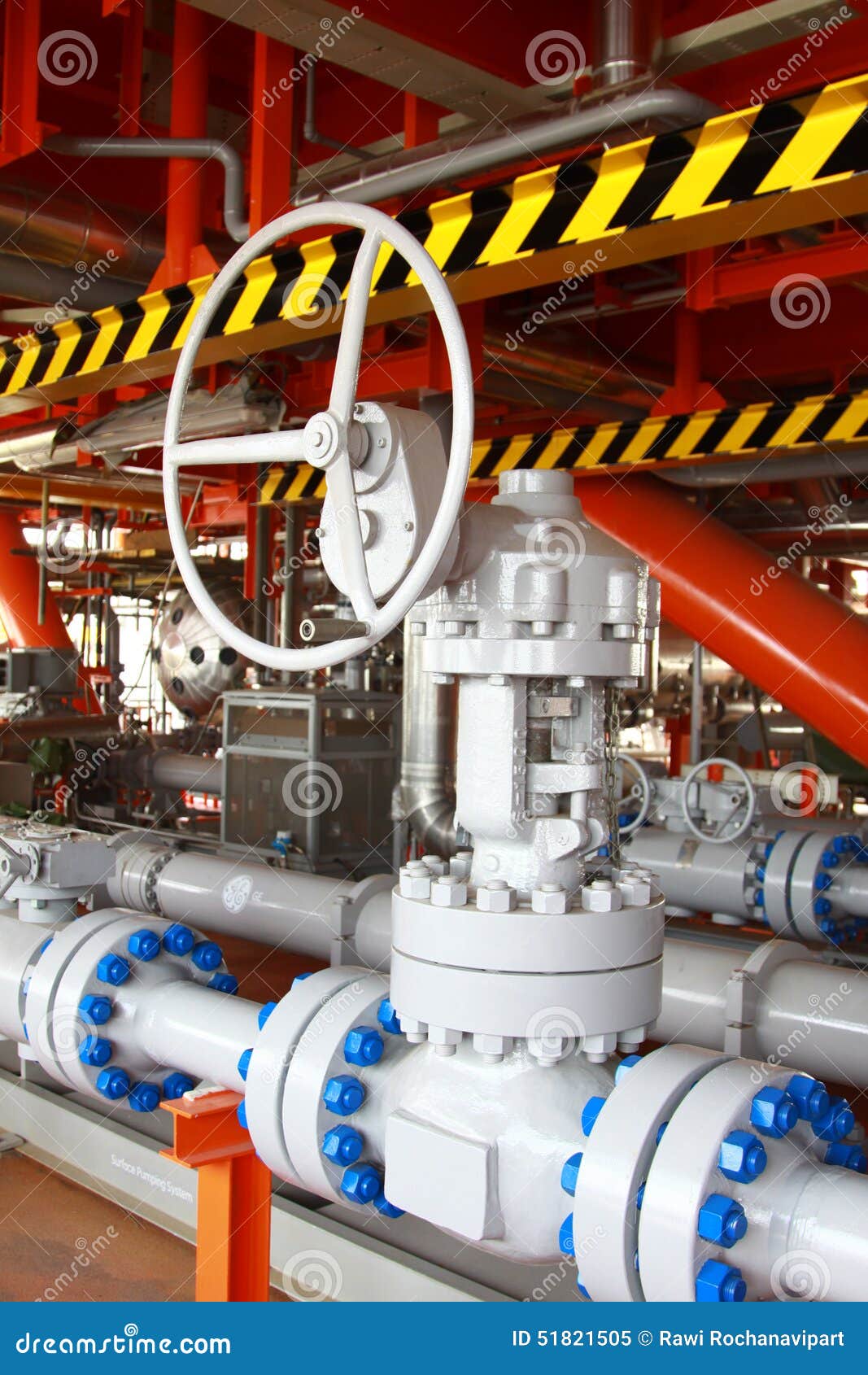 Oil and Gas Processing Plant with Valves Stock Image Image of iron