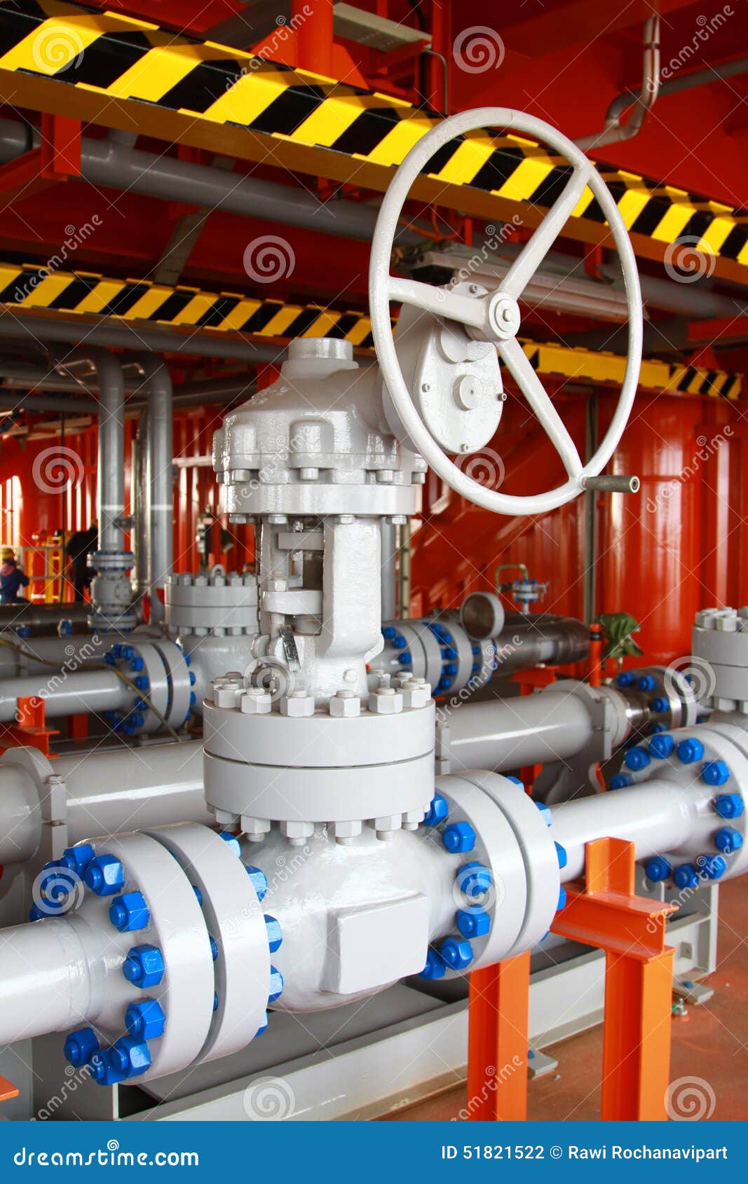 Oil and Gas Processing Plant with Valves Stock Photo Image of