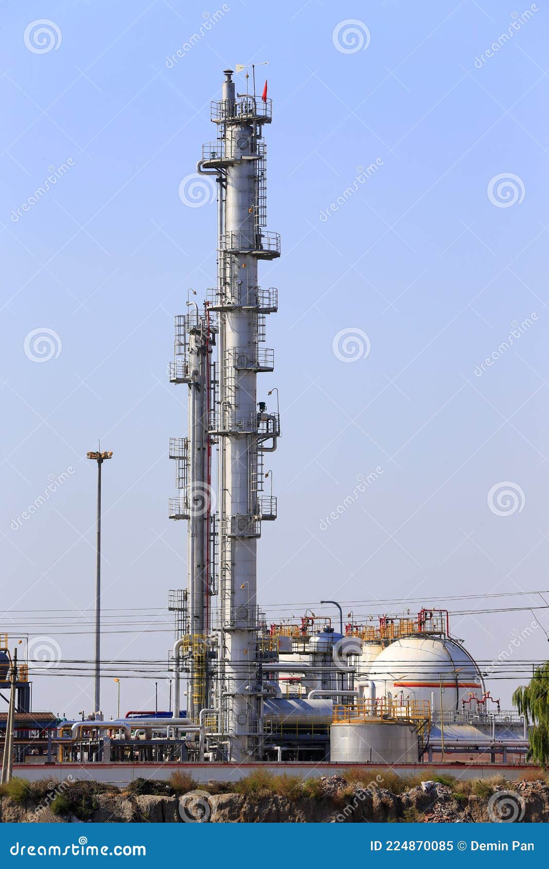The oil industry equipment stock image. Image of tank 224870085