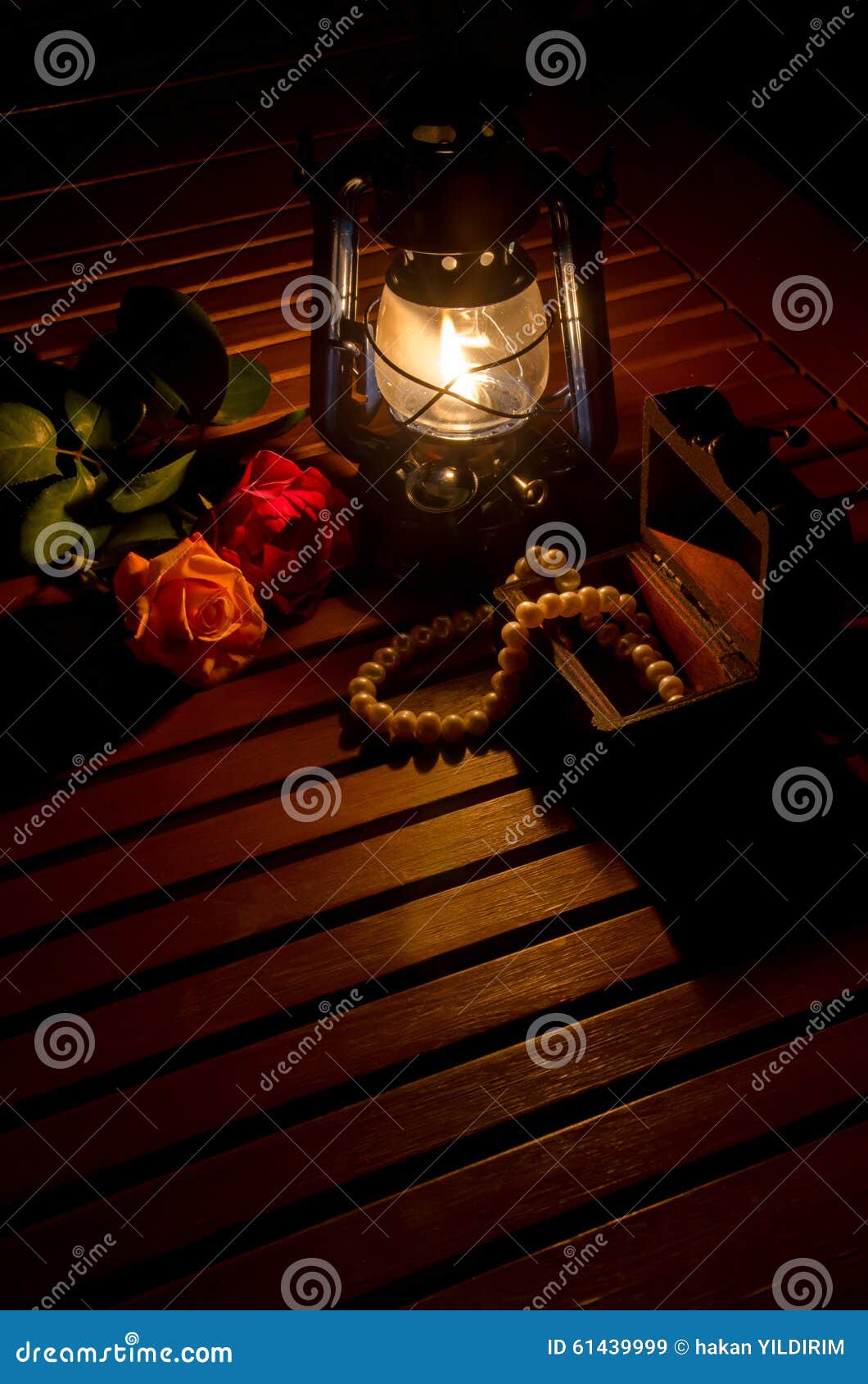 Oil lamp and gift stock image. Image of romance, surprise 61439999