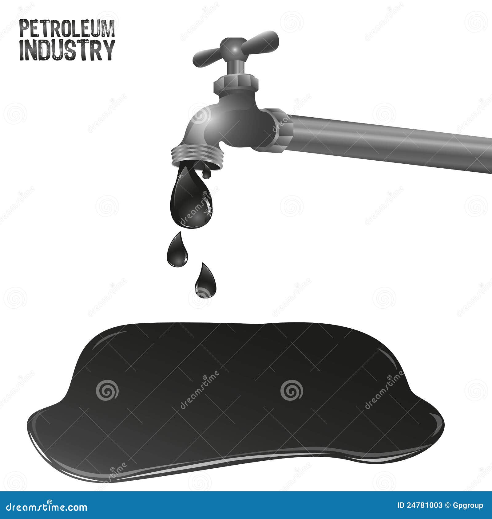 Oil leaking tap stock vector. Illustration of flowing 24781003