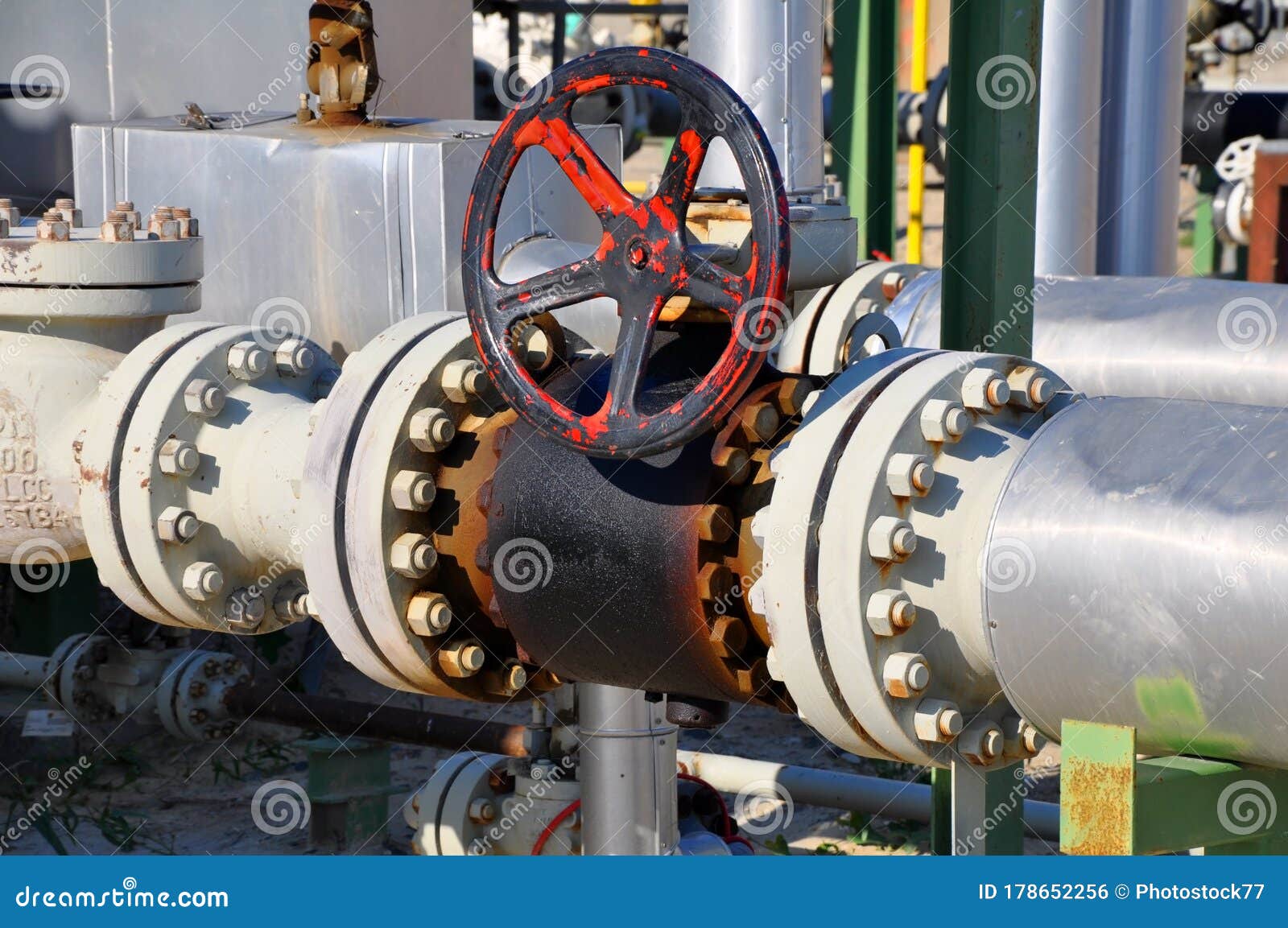 The Oil Line Equipped with Valve Stock Photo Image of manifold, choke