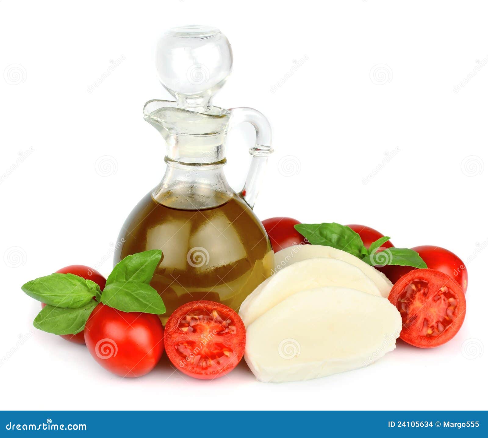 Oil Olive with Mozzarella Cheese with Tomatoes Stock Photo Image of