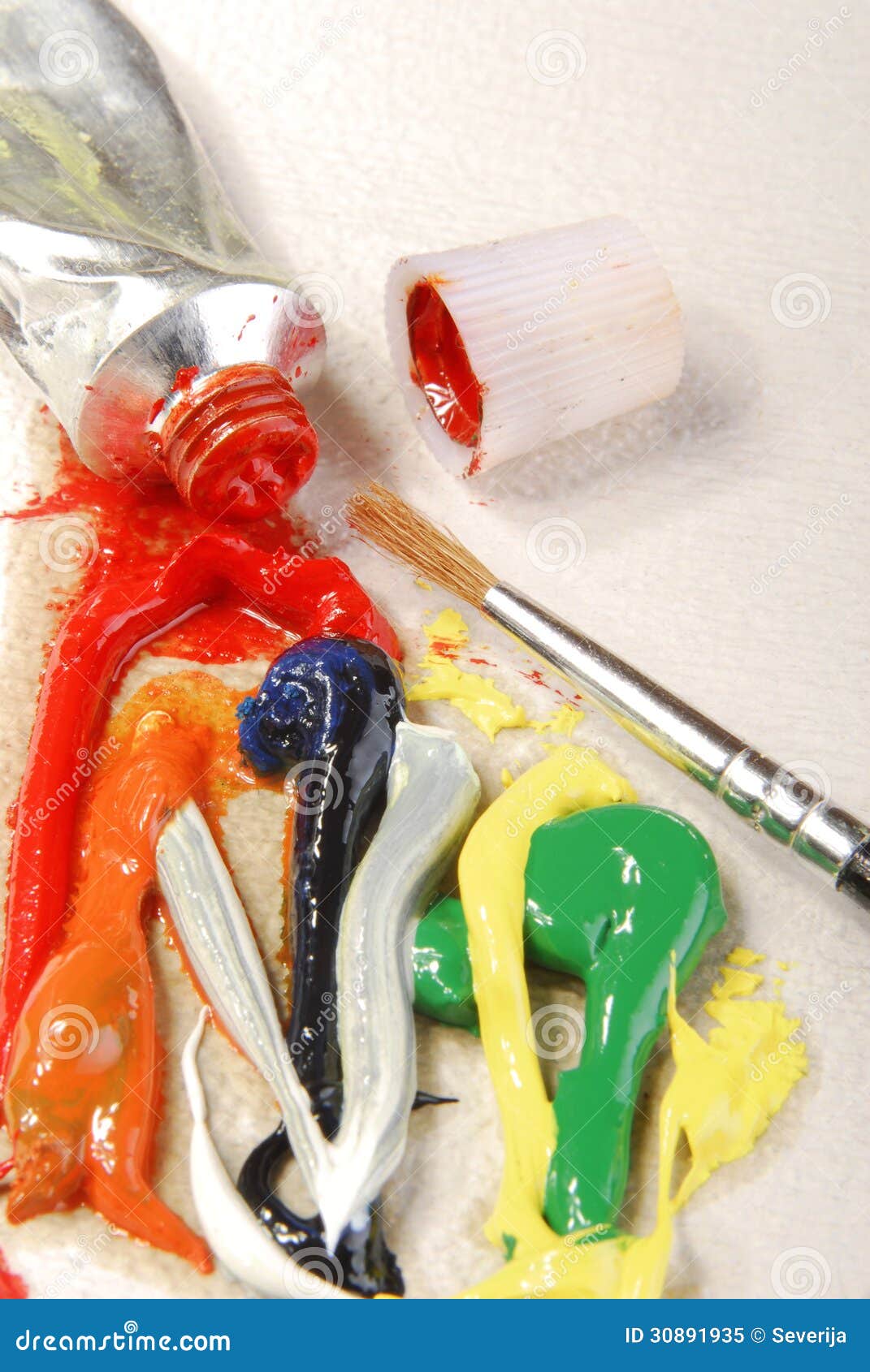 Oil paint mixing stock image. Image of create, closeup 30891935