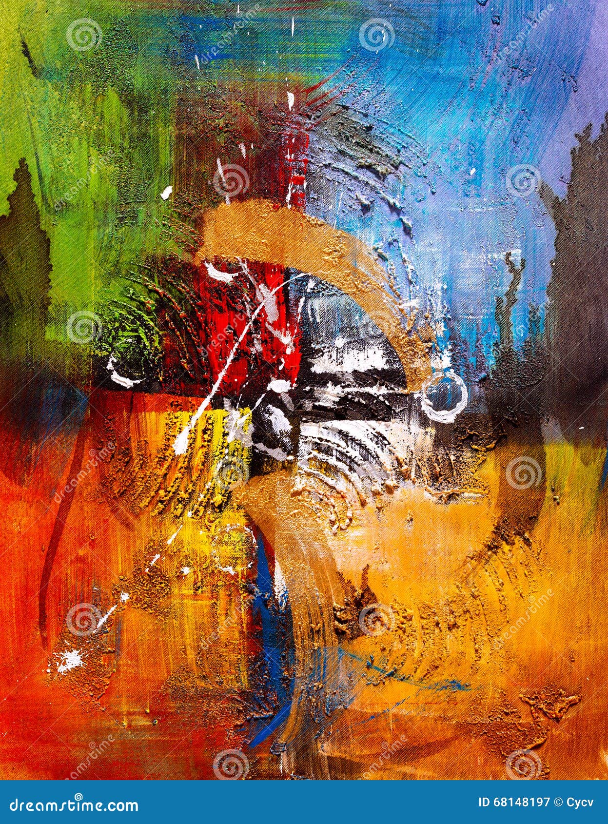 Oil Painting Abstraction stock illustration. Illustration of brawn