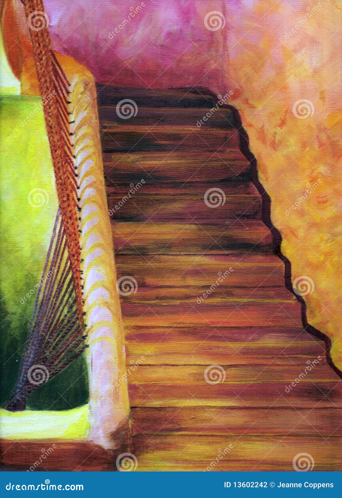 Oil Painting, Moroccan Stairs Stock Photo Image of antique, floor