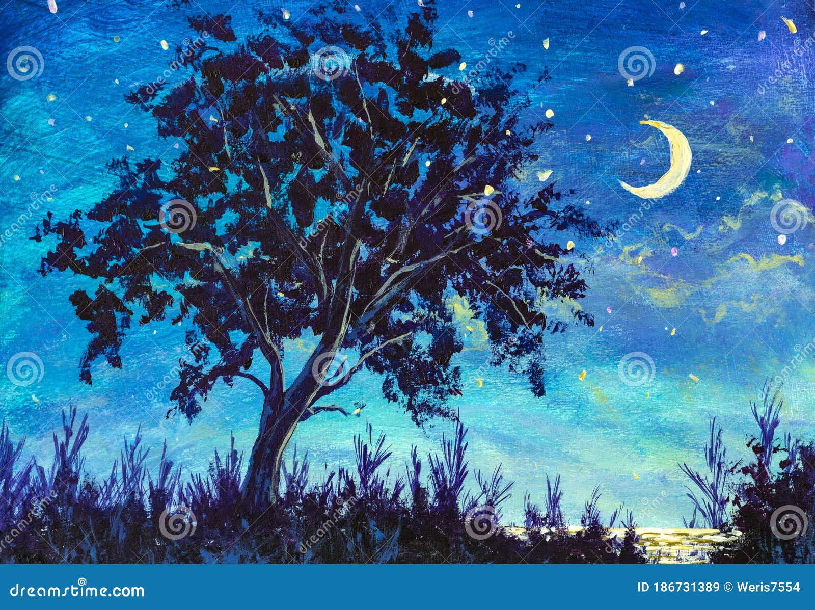 night landscape paintings