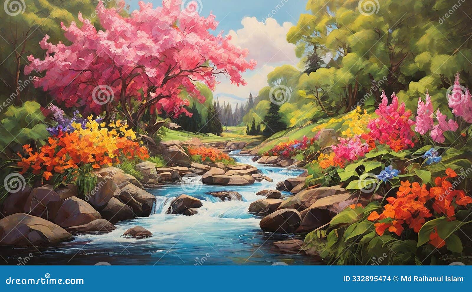 oil paintings capture essence of natureâs awakening in spring, with landscapes brimming with color.