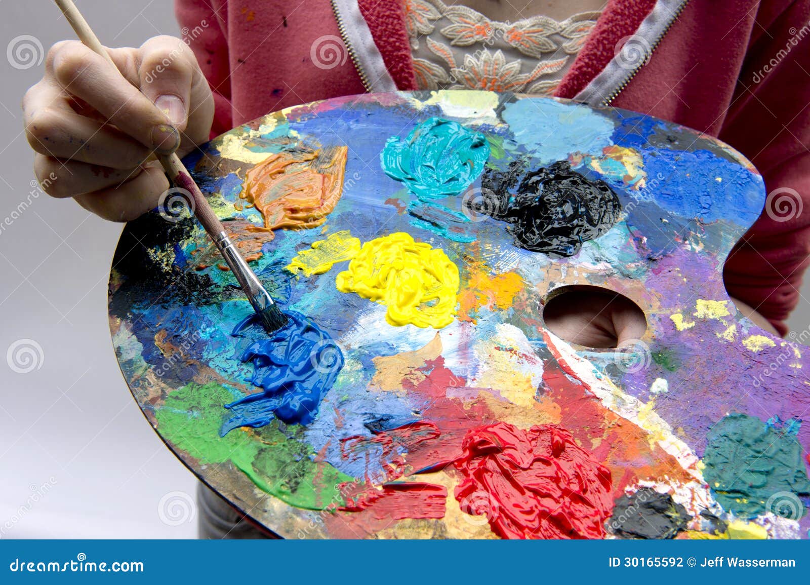 ARTIST'S PAINTING PALETTE used, wooden pallet painter's .. oil paint