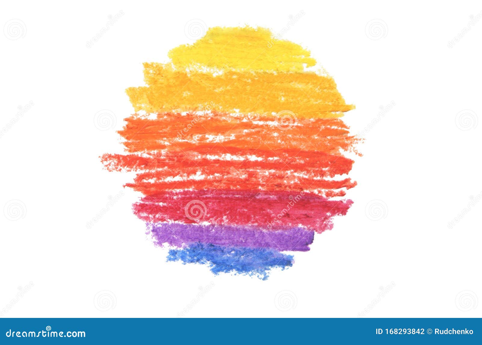 Oil Pastel Circle Stroke Texture on White Background. Isolated Stock  Illustration - Illustration of button, dirty: 168293842