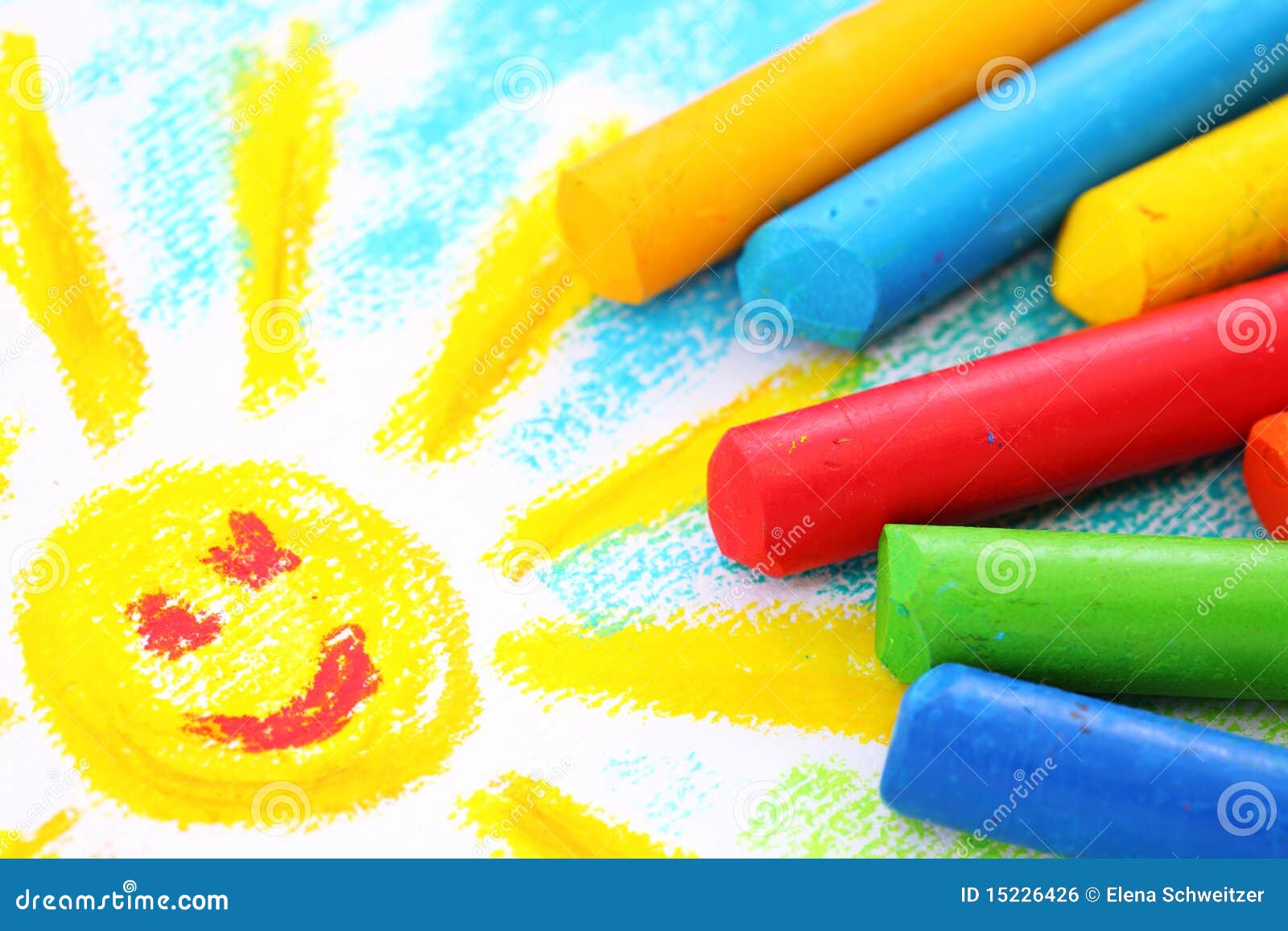 Oil Pastel Crayons On White Paper Stock Photo 2355728765