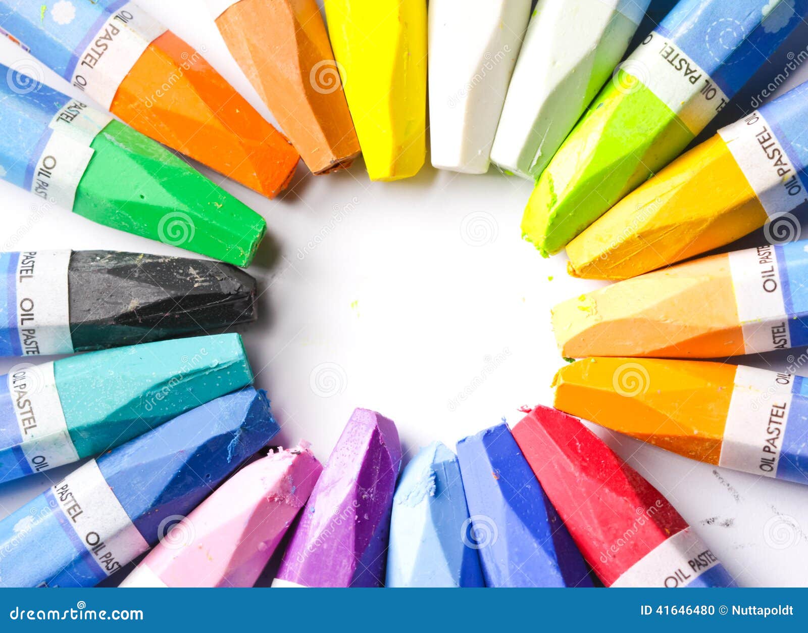 Oil Pastel Crayons stock photo. Image of drawing, education 41646480