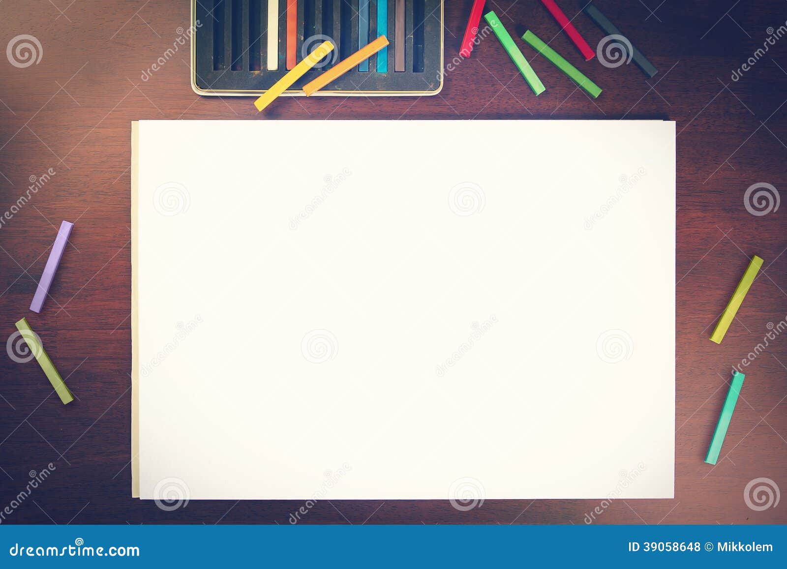Download Oil Pastels Drawing Mockup Stock Photo Image Of Background 39058648 PSD Mockup Templates