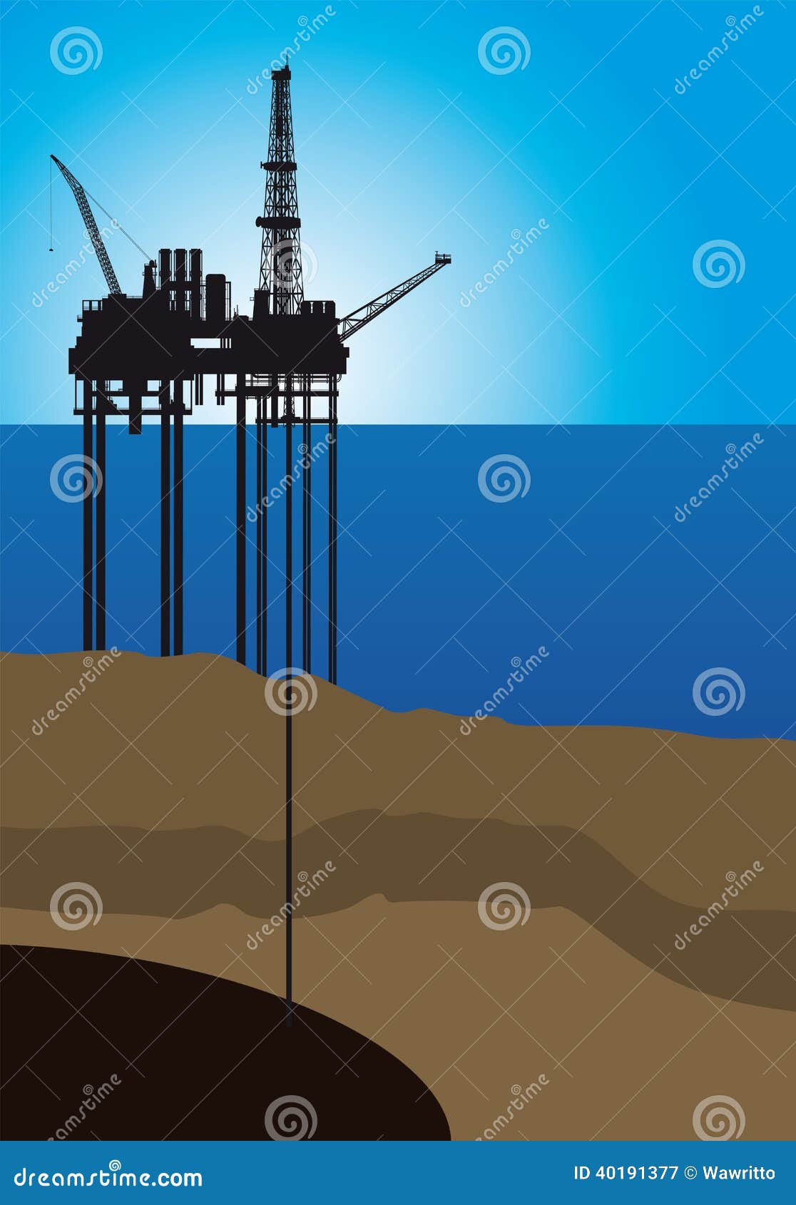 oil platform on sea,