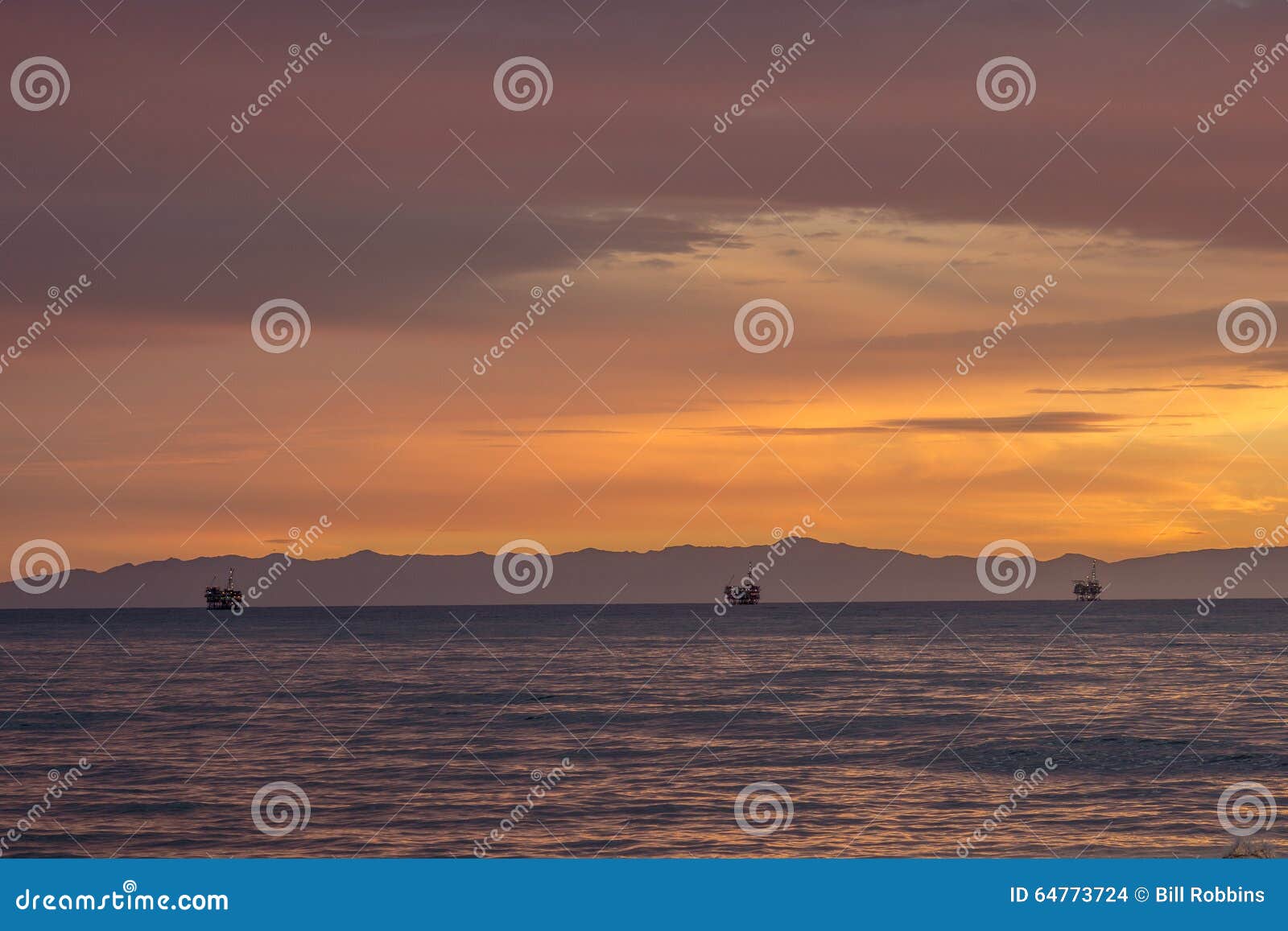 oil platforms at sea