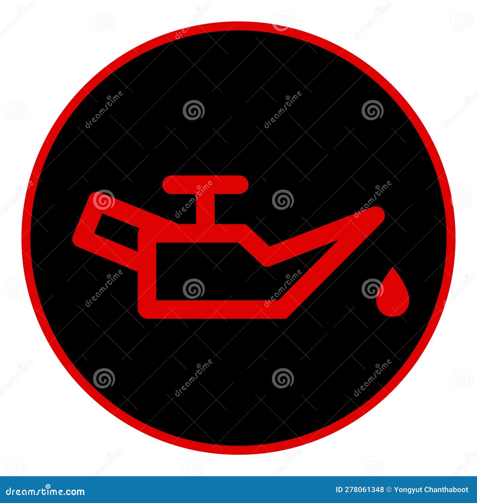 Oil Pressure Warning Light Symbol Sign, Vector Illustration, Isolate on