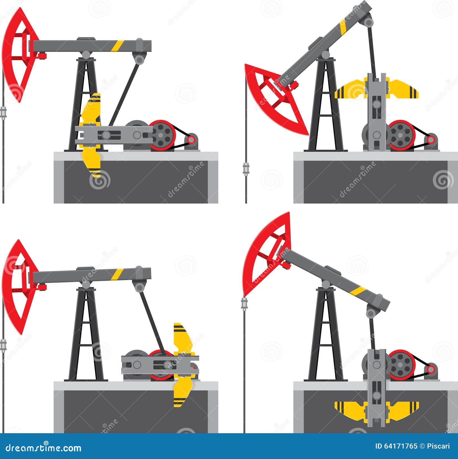 Oil pump stock vector. Illustration of crane, gasoline 64171765