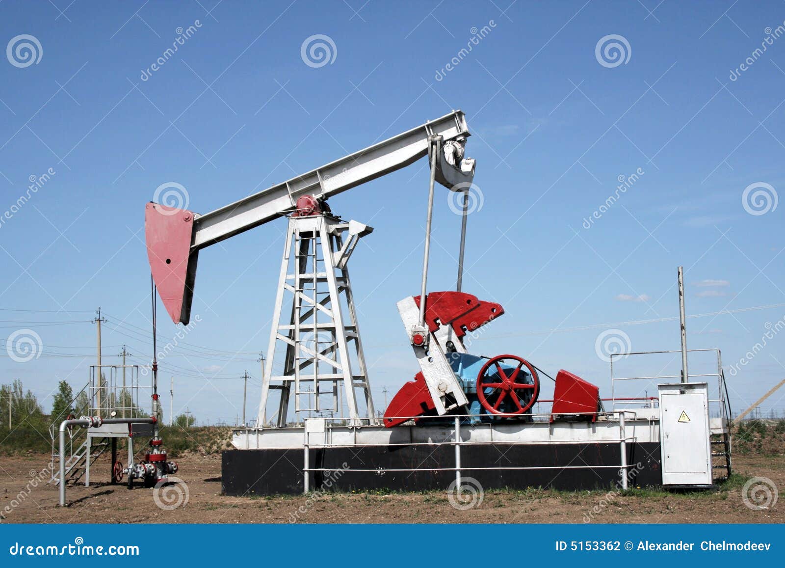 Oil pump jack. stock photo. Image of barrel, pump, production 5153362