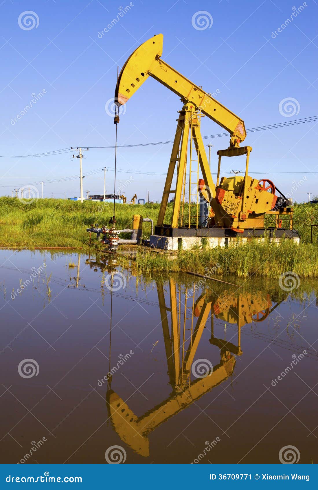 Oil Pump Jack stock image. Image of construction, pipeline 36709771