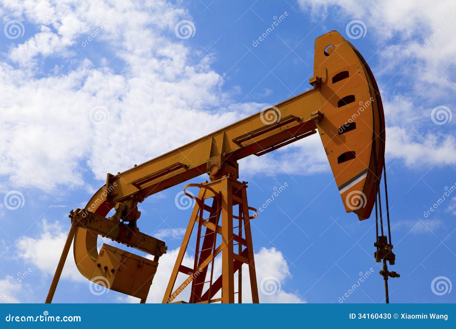 Oil pump jack stock photo. Image of color, gasoline, facility 34160430