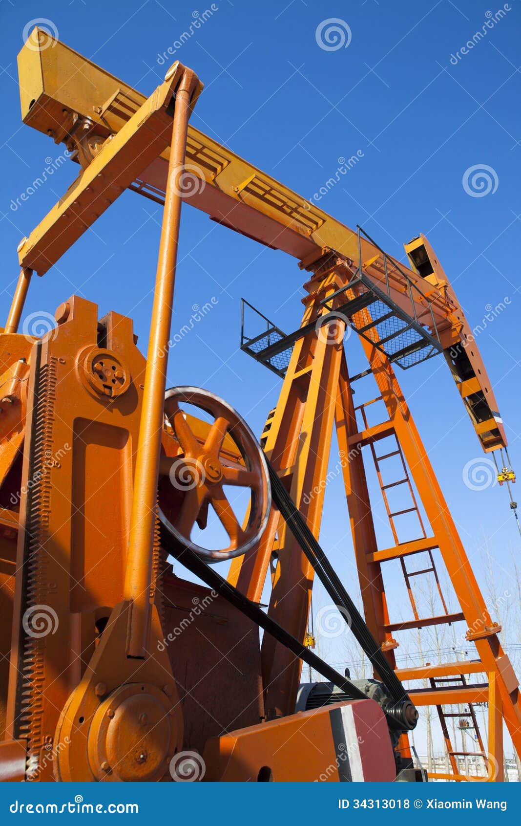 Oil pump jack stock photo. Image of connector, blue, gasoline 34313018
