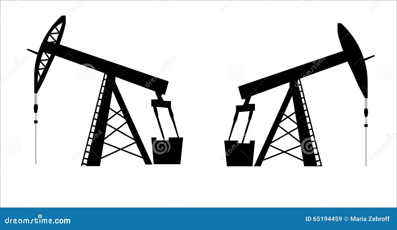 Oil pump jack silhouette stock vector. Illustration of refine 65194459