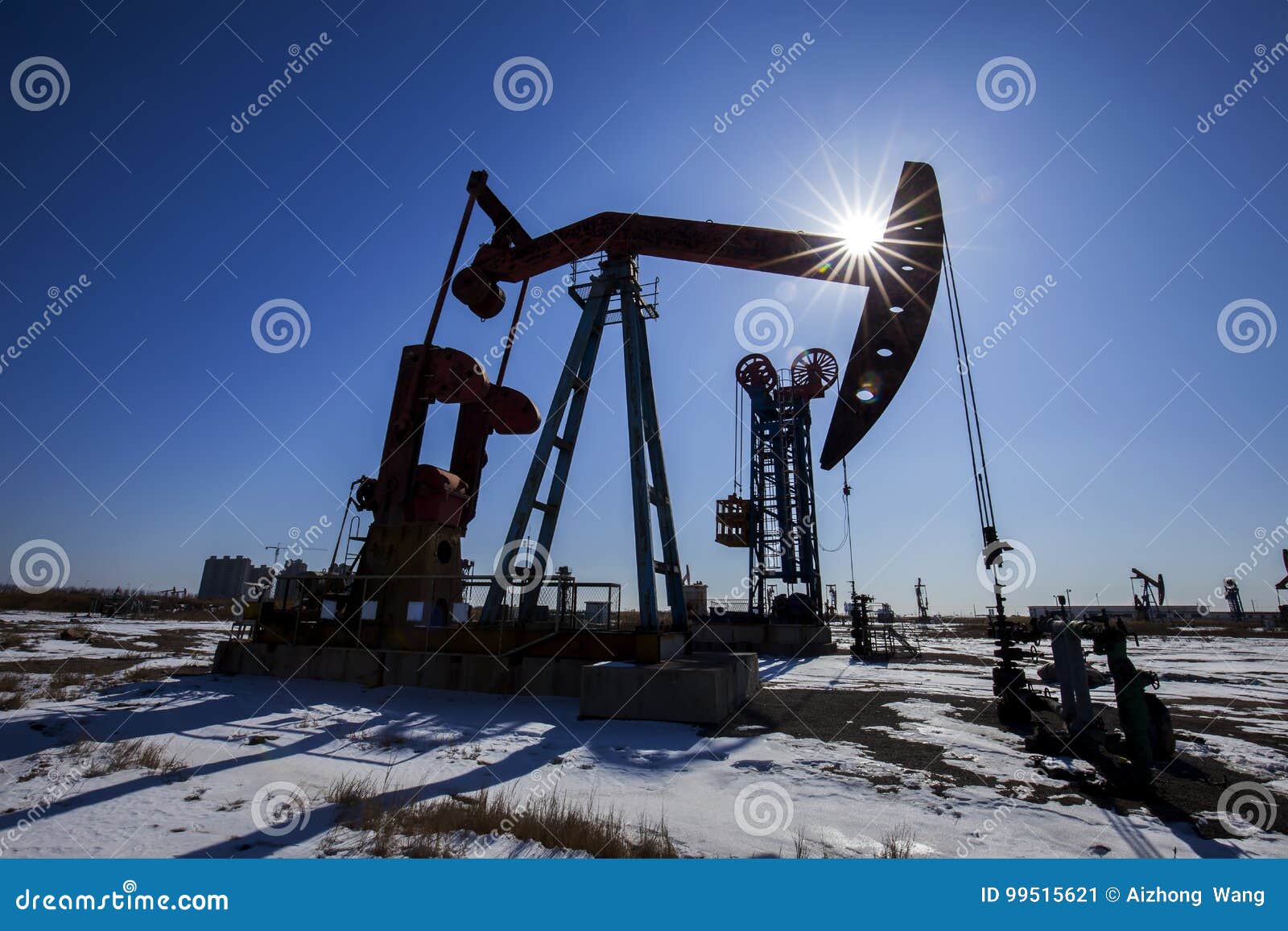 Oil pump in the work stock image. Image of diesel, machine 99515621