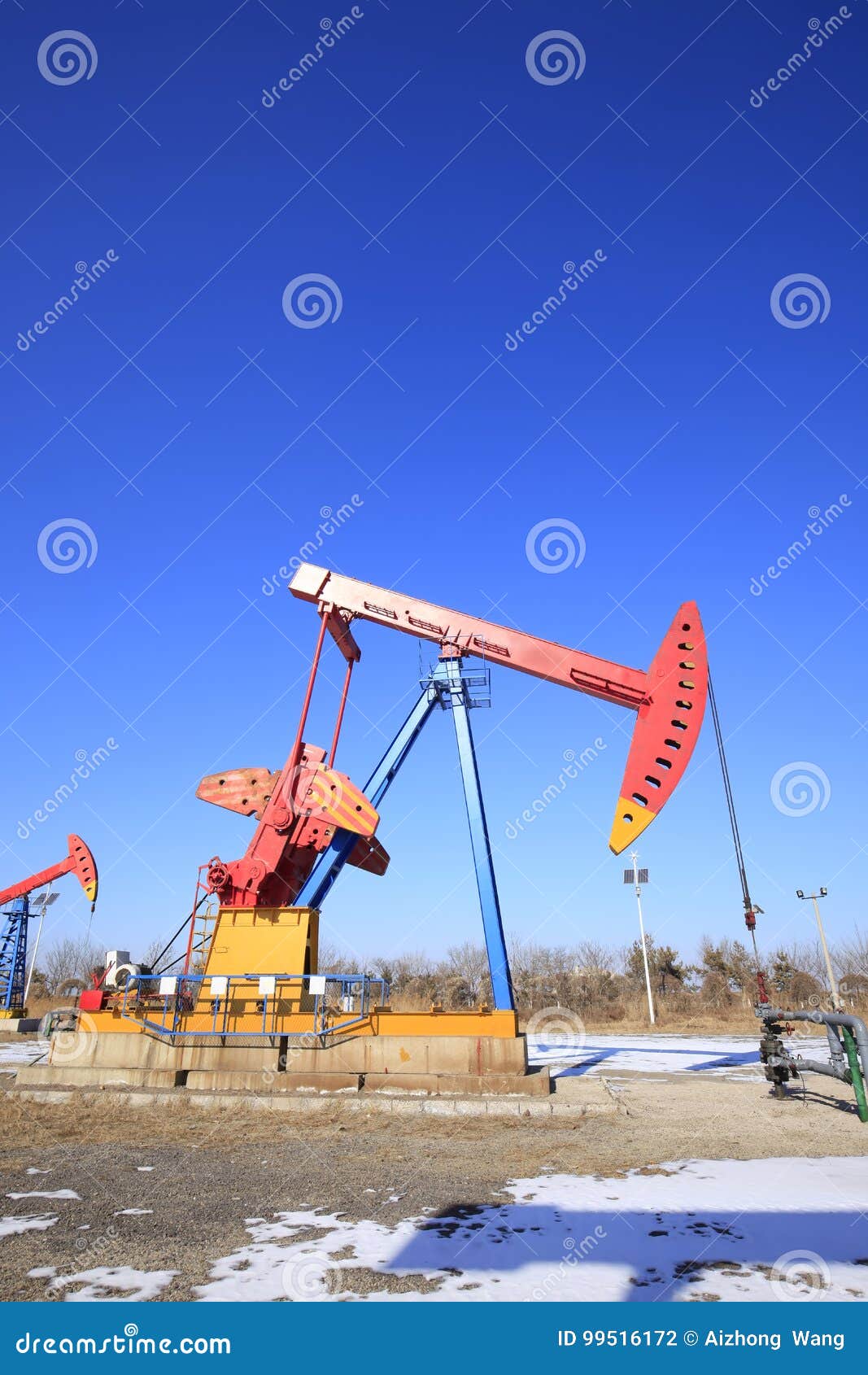 Oil pump in the work stock photo. Image of energy, technology 99516172