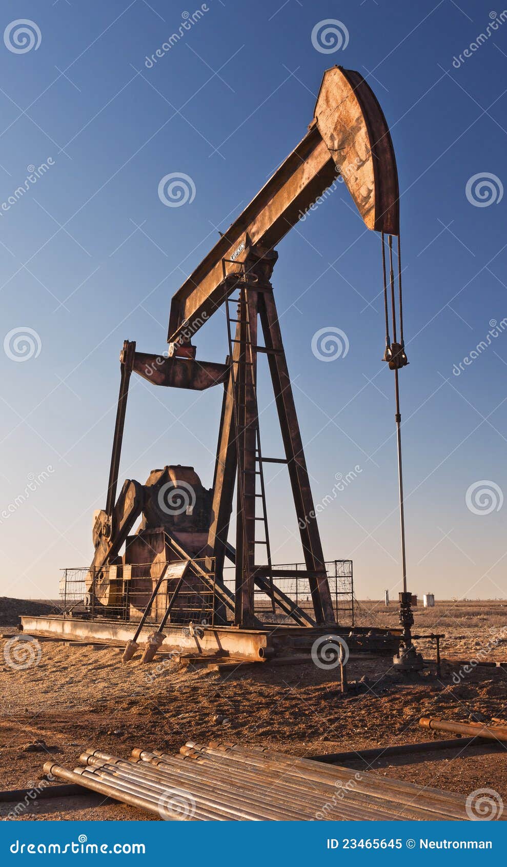 Oil Pumper stock image. Image of evening, crude, petrol 23465645