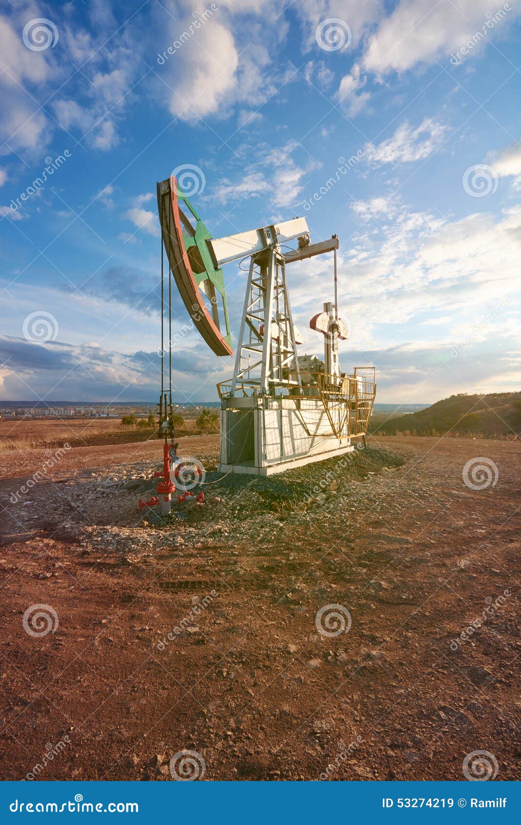 Oil pumping station stock image. Image of physics, crude 53274219