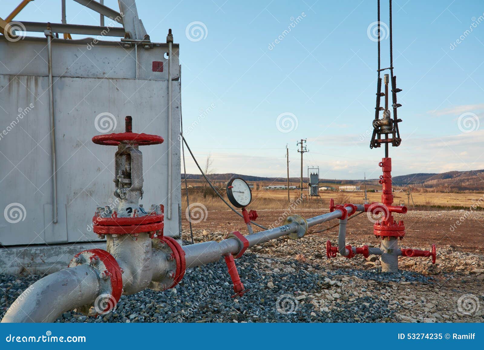 Oil pumping station stock image. Image of platform, power 53274235